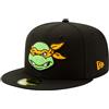 New Era Cap Da Baseball Michelangelo Black Orange 59Fifty Fitted Limited Custom