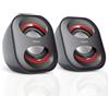 Hama Sonic Mobil 183 Notebook Speaker, black/red USB3.0 3.5 mm Jack, 3 Watt Ac