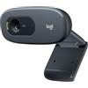 Logitech C270 Webcam HD HD 720p/30fps Videochiamate HD Widescreen Correzione Aut