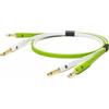 NEO BY OYAIDE NEO OYAIDE d+ TS class B RCA-1/4 jack/jack cavo piatto da 1mt (green+white) NEW