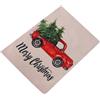 1pc Pretty Christmas Red Truck House Bandiera Burlap Garden Yard Decoration
