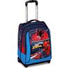 Spiderman Big Trolley Scuola Fisso, Blu, 2 in 1, Doppio Uso, Trolley E Zaino, Za