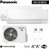Panasonic Climatizzatore dual split serie TZ A+++ R32 PANASONIC 12000+12000 - con WiFi e N