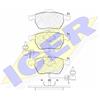 Icer Brakes 181362 - Kit Pastiglie Freno, Freno A Disco
