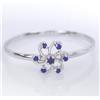 Anello proposta pietra preziosa zaffiro blu Ceylon certificato naturale argen...
