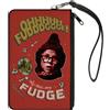 A Christmas Story Canvas Zipper Wallet SMALL A Christmas Story Ralphie OH FUDGE! Collage Reds/Gree