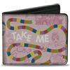 Candy Land Bi-Fold Wallet Candy Land Game Path and Characters TAKE ME TO THE CANDY Pinks