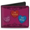 Buckle-Down Designs Bi-Fold Wallet Candy Hearts
