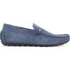 Melluso Mocassino slip-on car shoe in camoscio blu avio u16017q