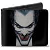Injustice League Bi-Fold Wallet Joker Smiling + Batman Action Mythology Portraits Black