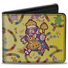 Candy Land Bi-Fold Wallet Candy Land Kandy King Game Path Pose and Characters Yellow/Multi