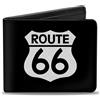 Buckle-Down Designs Bi-Fold Wallet ROUTE 66 Highway Sign Black/White