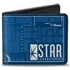 Flash: Television Series Bi-Fold Wallet The Flash STAR LABORATORIES Circuitry Blues/White