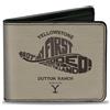 Yellowstone Bi-Fold Wallet Yellowstone NOT MY FIRST RODEO Typography Beige/Browns