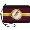 Flash: Television Series Canvas Zipper Wallet SMALL The Flash Logo10/Stripe Burgundy/Golds/White
