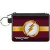 Flash: Television Series Canvas Zipper Wallet MINI X-SMALL The Flash Logo10/Stripe Burgundy/Golds/White