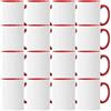Acen Merchandise Tazze a sublimazione senza stampa di alta qualità, in ceramica con paletta o set | tazze a sublimazione con inchiostro (252 pezzi, interno e manico rosso)