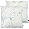 Ashley Wilde Cuscini Cinnabar Twin Pack Piume D'Oca, Seagreen/EU De Nil, 50 x 50cm, 2 unità