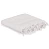 Foutastic Telo mare Fouta di alta qualità, 100% cotone, 100 x 150 cm, assorbente, morbido e lavabile a 30-40 °C, elegante design bianco, per spiaggia e spa