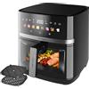 Cecotec Friggitrice ad Aria 8 L con Doppio Grill Cecofry&Grill Duoheat 8000 Hot