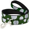 Buckle-Down Designs Dog Leash Golf Balls Scattered Green/White