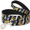 Wall-E Dog Leash Wall-E Poses/Stripe Black/White