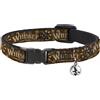 Buckle-Down Designs Cat Collar Breakaway with Bell Western WHISKEY Star with Text Shadow Repeat Brow