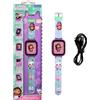 Lexibook, La casa delle bambole di Gabby, Orologio con fotocamera selfie, touch screen HD, fotocamera 720p, lettore MP3, altoparlante incorporato, dittafono, contapassi, giochi, rosa/blu, DMW070GDHLXB