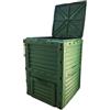 GARDIUN KZT1300 - Compostatore New Organic 300 L 60x60x82 cm Polipropilene riciclato e resistente verde con apertura superiore, ventilazione e facile da estrarre il compost