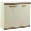 Gardiun Armadio basso da giardino in resina Arizona 93,6 x 39 x 86 cm beige 3 ante