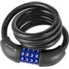 M-WAVE Combination Silicone Spiral Clable Lock DS 12.10 S, 1000 X 12 Mm, Black, On Card