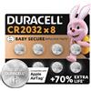 Duracell 8X Duracell Cr 2032 Lithium (2 Blister Da 4 Batterie) 8 Pile