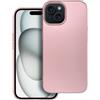 METAL CUSTODIA SILICON METAL CASE BACK COVER TPU SLIM PER APPLE IPHONE 15 PLUS ROSA