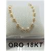 Bracciale in oro giallo 750 18 carati perle di fiume cm. 19,00 grammi 4,20 +2lav