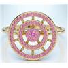 Anello di fidanzamento con pietre preziose zaffiro rosa Ceylon certificato...