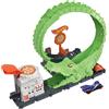 Hot wheels total Hot Wheels - Attacco sul Loop del Coccodrillo, pista con pizzeria e 1 macchinina