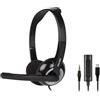 Hamlet Cuffie microfono filo Smart Headset Black HHEADMUS CJ