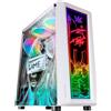 MARS GAMING MC-ART, Case PC Gaming ATX, Doppio Vetro Temperato Disegnabile, ARGB
