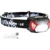 Lepro Torcia Frontale LED Ricaricabile, 2000Lux 6 Modalità di Luce | Lampada Fro