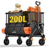 Elegear 200L Carrello Spiaggia Portatutto Regolabile, Carrello Pieghevole con Ru