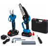 2in1 Mini Motosega e Forbice Elettrica 48V con 2 Batterie e Valigetta