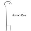 Not specified Elegante gancio da pastore in ferro nero per giardino per lanterne e bagni per u