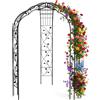 Relaxdays Padiglione per Rose, Metallo, HxLxP: 250 x 178 x 178 cm, Arco