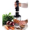 Ariete 602 Moderna Frullatore a Immersione 1000W 3in1 Tritatutto Frusta Nero