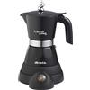Ariete 1358 Moka Aroma Caffettiera Elettrica 2/4 Tazze 400W 360° Nera
