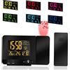 Allomn Orologio Proiezione Soffitto con 120° di Rotazione Proiettore, Temperatura Inter