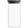 Brabantia Barattolo Rotondo in Vetro Borosilicato, 1.1L, Trasparente