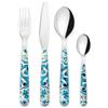 Guzzini -Set 24 posate in acciaio inossidabile, argento, "BLUES" (Blu mediterran
