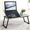 Tavolino Pieghevole Vassoio da Letto e Divano Porta PC con regolazione 65x30cm