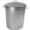 VERDELOOK Bidone in Zinco coperchio grigio metallizzato capienza 18lt alto 32cm